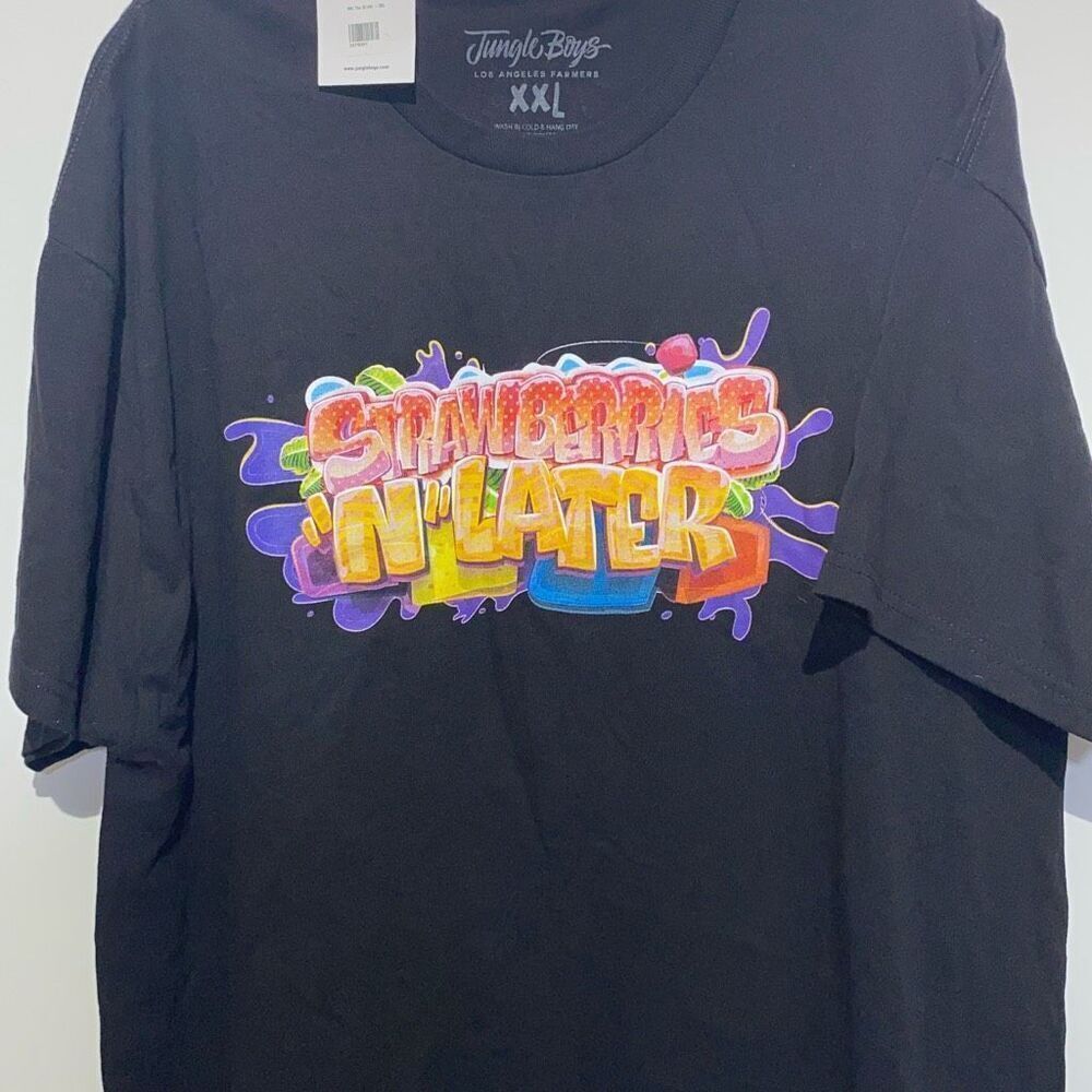 Jungle Boys Men's Multicolor Strawberries N Later Short Sleeve T-Shirt Size XXL